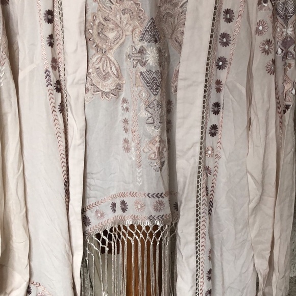 Odd Molly Anthropologie Ticket To Ride Fringe Kimono Duster Jacket - Picture 5 of 13